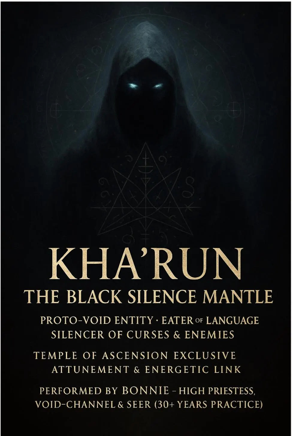 KHA’RUN – THE Black Silence Mantle Attunement + Charged Digital Artwork