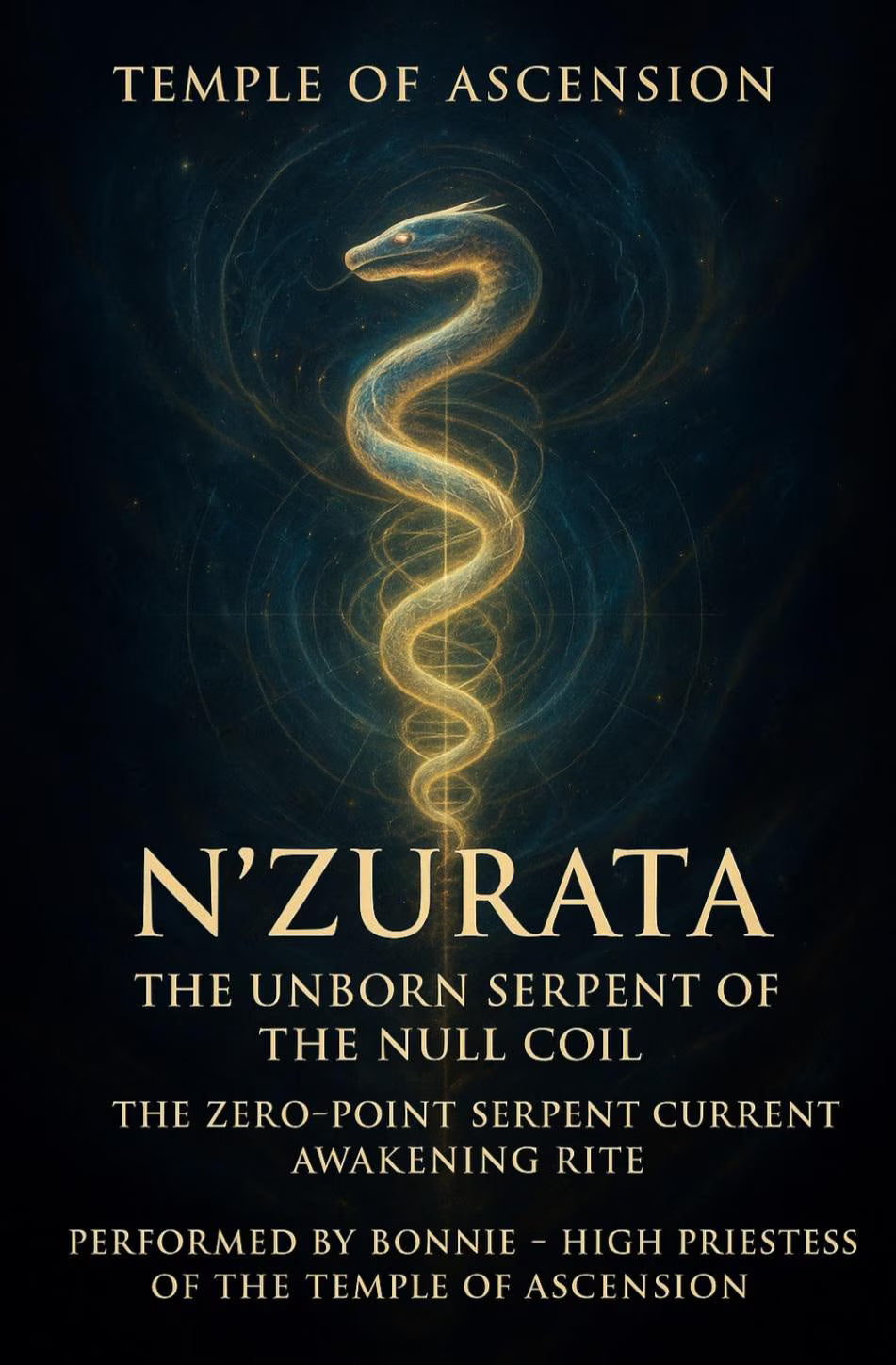N’ZURATA – The Unborn Serpent of the Null Coil Attunement + Charged Digital Artwork
