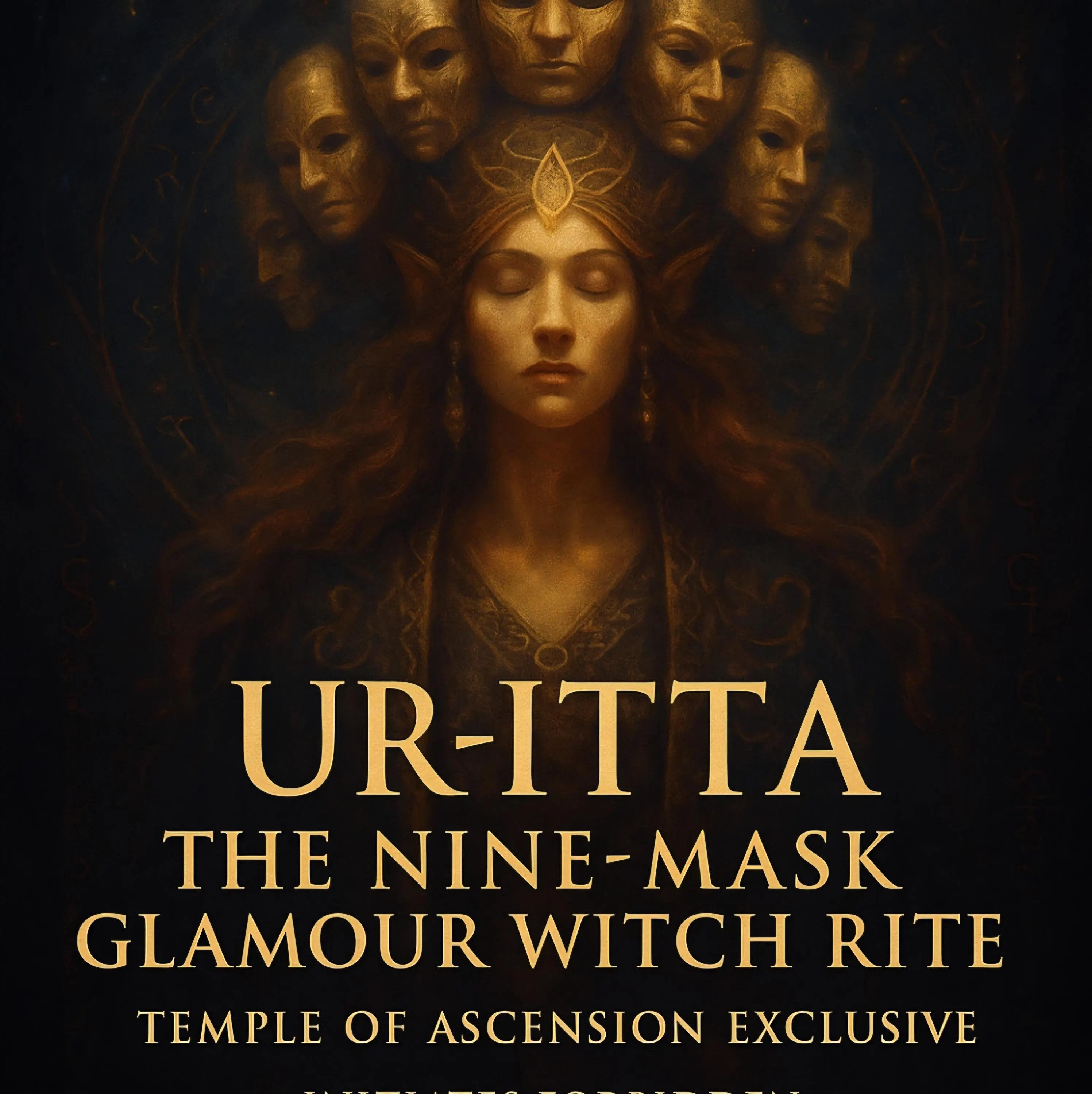 UR-ITTA — The Nine-Mask Glamour Witch Rite Attunement + Charged Digital Artwork