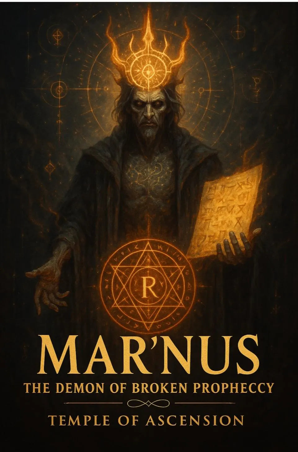 MAR'NUS – The Demon of Broken Prophecy Attunement + Charged Digital Artwork