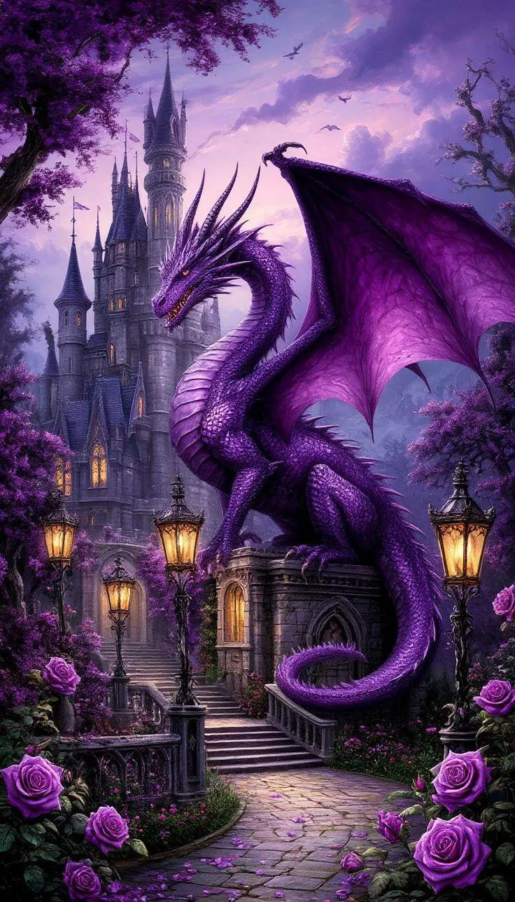 Purple Ascension Dragon Activation, Attunement and Energetic Link+ Charged Digital Artwork