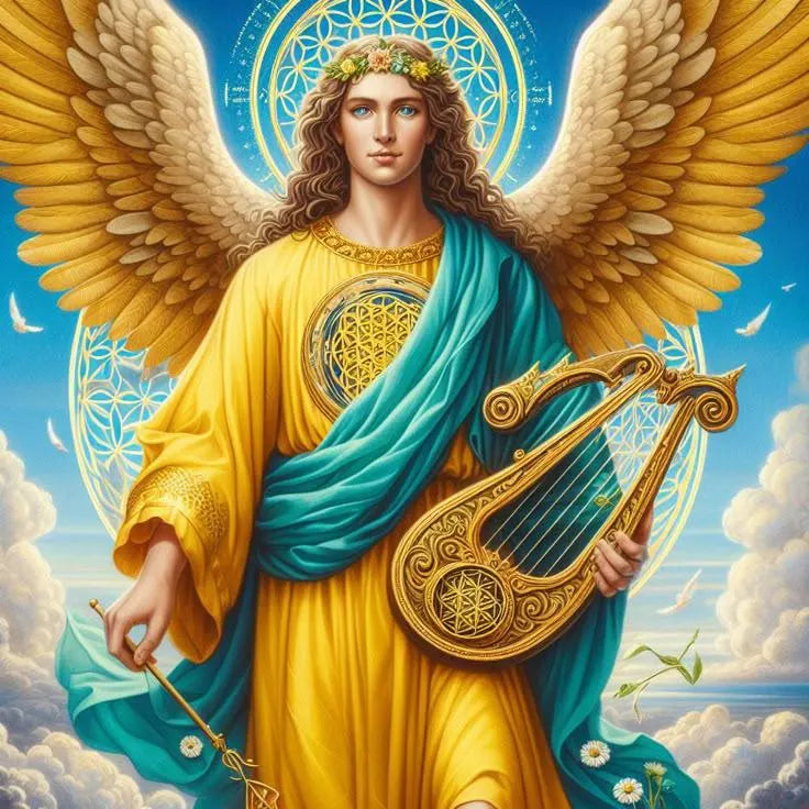 The Luminous Mantle of Sandalphon – Cosmic Grounding & Manifestation Anchor + Charged Digital Artwork